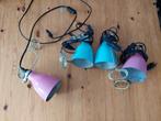 lampjes 4 stuks wandlamp met klem, Huis en Inrichting, Lampen | Wandlampen, Ophalen of Verzenden, Gebruikt, Metaal