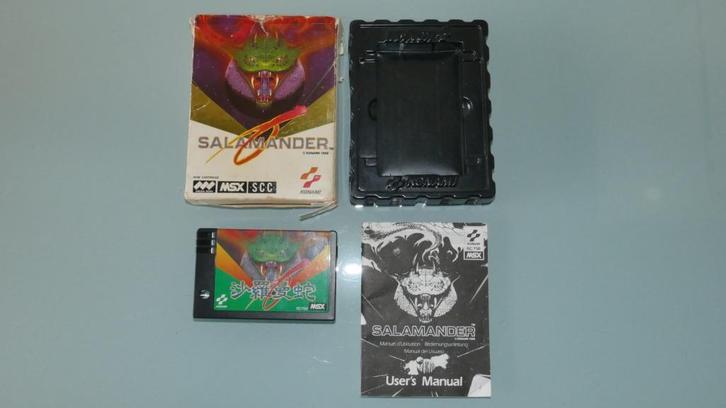 MSX Konami Salamader ROM SCC Cartridge Compleet CIB, Computers en Software, Vintage Computers, Ophalen of Verzenden