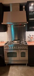 Borretti Fornuis Dubbele Oven + Afzuigkap - Unieke Staat!, Ophalen, Zo goed als nieuw, Gas, Grill