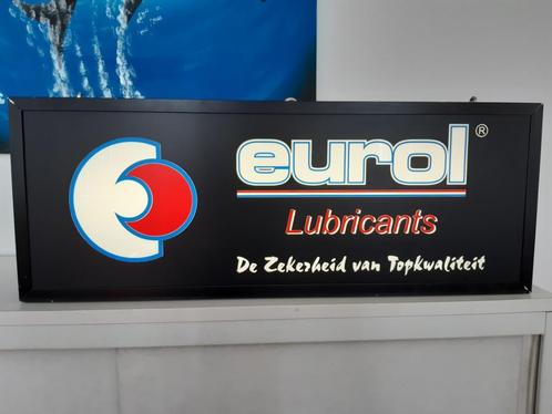 Eurol lichtbord met verlichting 106x40x20cm, Verzamelen, Merken en Reclamevoorwerpen, Gebruikt, Lichtbak of (neon) lamp, Ophalen