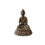 Antiek bronzen Boeddhabeeld – Tibet/Nepal, ca. 1890–1930, Ophalen of Verzenden, Gebruikt
