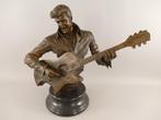 Bronzen beeld  ELVIS Presley H.58x64x30cm, Ophalen of Verzenden, Brons