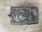 Antieke Gietijzeren Houtbak / Kolenkit met Reliëf Decoratie, Antiek en Kunst, Curiosa en Brocante, Ophalen