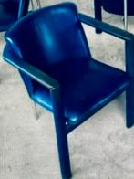 Leolux cachucha stoelen, Huis en Inrichting, Blauw, Leer, Ophalen of Verzenden, Zo goed als nieuw