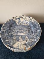 5 engelse Crown Ducal bridge scènes borden blauw wit, Ophalen, Overige materialen, Overige stijlen, Bord(en)