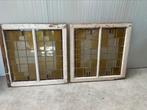 2 glas in lood ramen 80x80 (1 klein raampje stuk, Gebruikt, Overige typen, Inclusief glas, 75 tot 150 cm