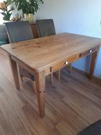 Grenen eettafel, Ophalen, Gebruikt, 50 tot 100 cm, Vijf personen of meer