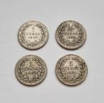 5 cent Willem 3 | 4 stuks, Postzegels en Munten, Munten | Nederland, Setje, Zilver, Ophalen of Verzenden, Koning Willem III