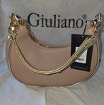 Giuliano Schoudertas Apricot/Beige Halfrond Design, Ophalen of Verzenden, Nieuw, Beige, Schoudertasje