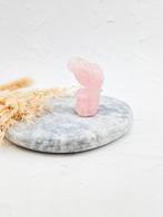 Rozenkwarts papegaai edelsteen beeldje roze, Ophalen of Verzenden