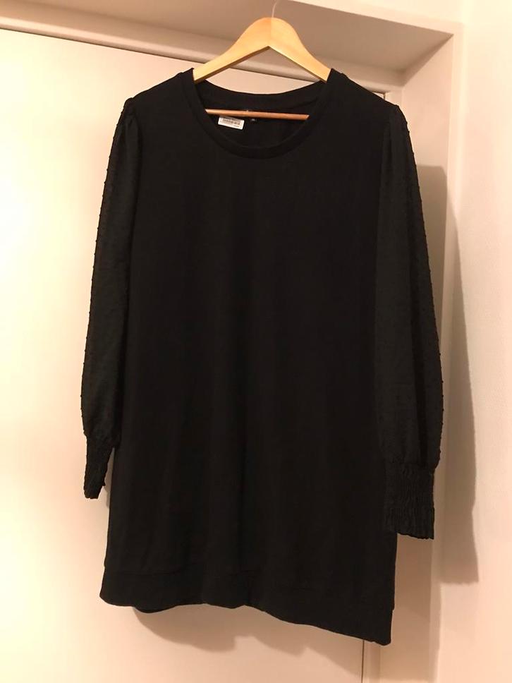 MS Mode zwart lange trui sweater voile mouw mt XL oto 62,5, Kleding | Dames, Grote Maten, Zo goed als nieuw, Trui of Vest, Zwart