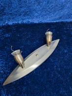Plafondlamp met twee LED spots, Gebruikt, Vintage, Ophalen of Verzenden, Metaal