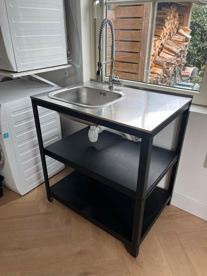 Spoeltafel met onderstel, Huis en Inrichting, Keuken | Keukenelementen, Gebruikt, Minder dan 100 cm, 50 tot 100 cm, 50 tot 75 cm