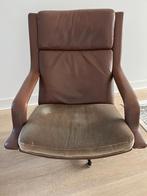 Fauteuil met voetenbank Artifort Geoffrey Harcourt jaren 60, Huis en Inrichting, Fauteuils, Ophalen, Gebruikt, 75 tot 100 cm, Leer