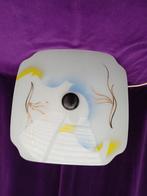 Vintage Boho Rockabilly Hanglamp Plafonniere., Ophalen of Verzenden, Gebruikt, Glas, Minder dan 50 cm