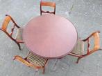 Eettafel met bijbehorende stoelen, Huis en Inrichting, Tafels | Salontafels, Rond, Gebruikt, 50 tot 75 cm, Ophalen
