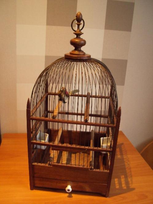 Apart houten vogelkooitje, Antiek en Kunst, Curiosa en Brocante, Ophalen of Verzenden