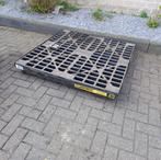 4x Justrite lekbak olieopvangbak vloeistofopvang 1,25x1,25 M