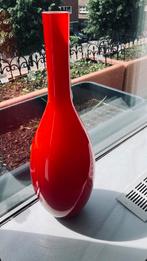 Mooie rode vaas, Huis en Inrichting, Woonaccessoires | Vazen, Ophalen, Rood, Glas, Minder dan 50 cm