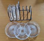 Vintage Glazen Onderzetters, Ophalen of Verzenden, Gebruikt, Glas of Kopje