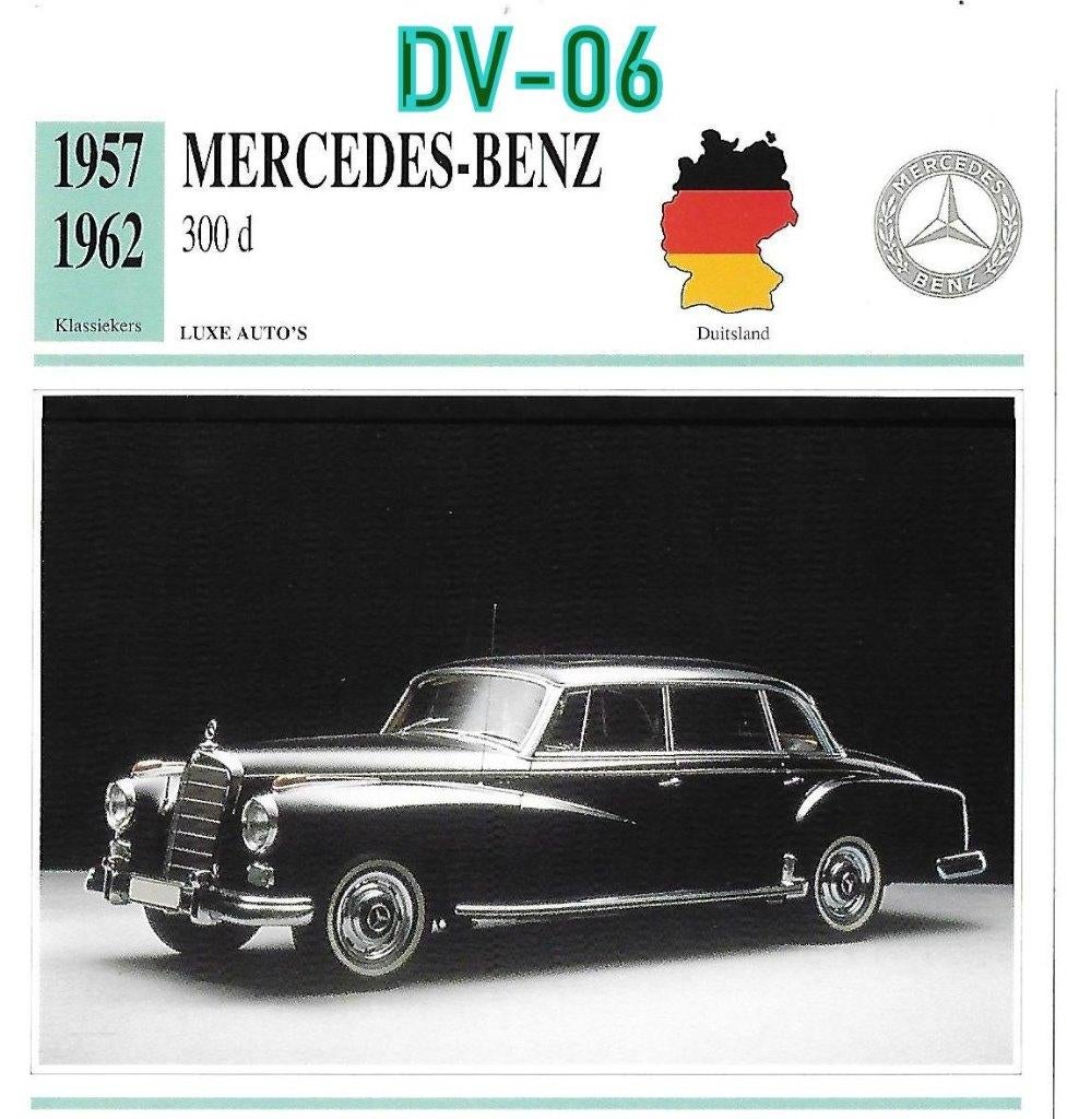 Dv6 autokaart mercedes benz 300 d ( 1957 - 1962 ), Ophalen of Verzenden, Zo goed als nieuw, Auto's