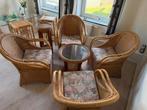 Rotan fauteuils, tafel en bijzettafels - Nieuwstaat, Huis en Inrichting, Ophalen, Nieuw, Riet of Rotan