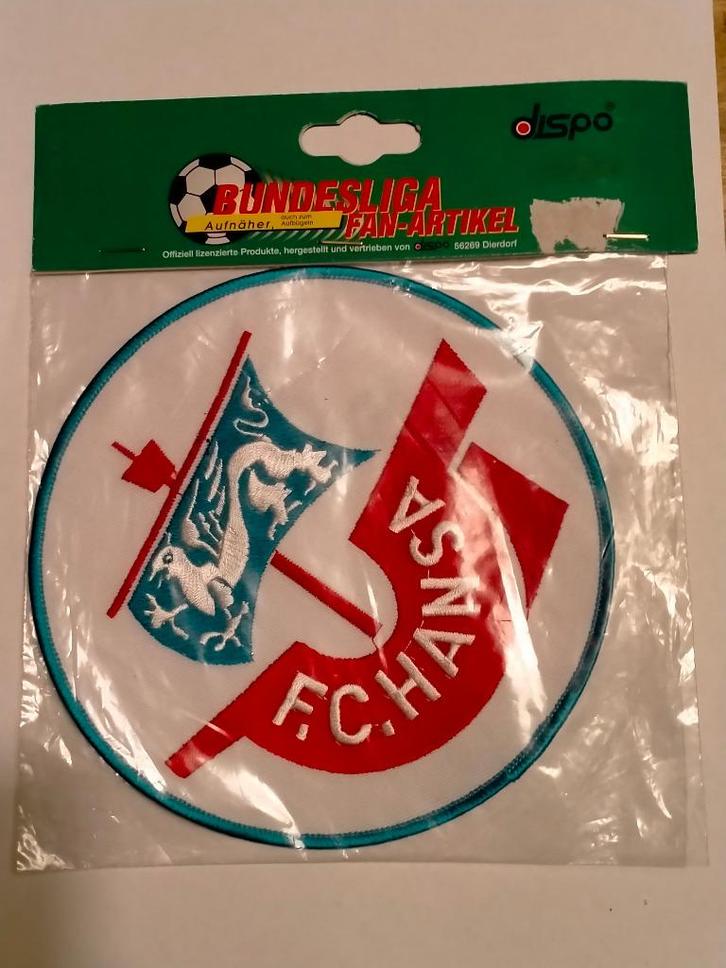 F.C. Hansa Rostock voetbal patch embleem kleding Duitsland, Verzamelen, Sportartikelen en Voetbal, Zo goed als nieuw, Overige typen
