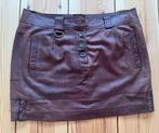 Anna van Toor - Leren Rok - Bruin leer - Maat 42 / Large, Kleding | Dames, Rokken, Bruin, Anna, Maat 42/44 (L), Ophalen of Verzenden