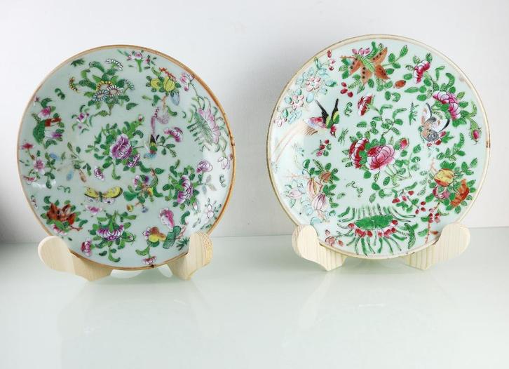 Set Chinese Celadon borden, 19e eeuw, Antiek en Kunst, Antiek | Porselein, Ophalen of Verzenden