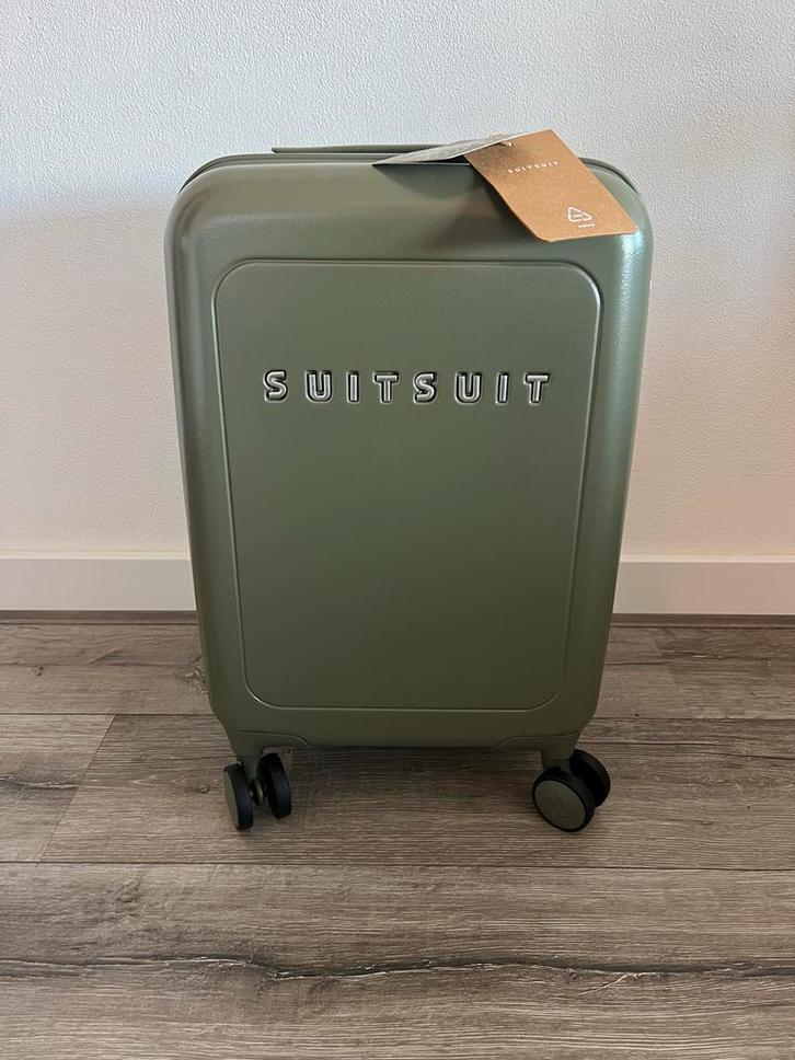 (NIEUW) SUITSUIT handbagage koffer - Dark Olive, Sieraden, Tassen en Uiterlijk, Koffers, Nieuw, Hard kunststof, 50 tot 60 cm, 35 tot 45 cm