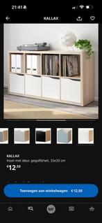 4x Kallax inzetdeur wit 33x33 cm nieuw in doos, Kunststof, Gebruikt, Ophalen of Verzenden, Minder dan 150 cm