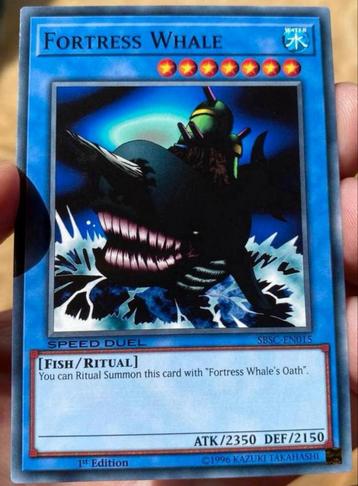 Yu-Gi-Oh! Fortress Whale SBSC 1st Ed Duel Promo ! beschikbaar voor biedingen