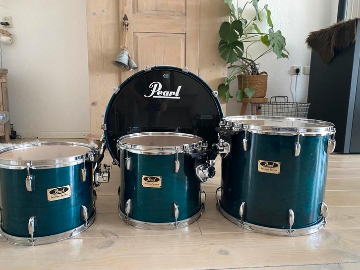 Pearl SPX Prestige session shellset 22,12,13,16” #Teal blue, Muziek en Instrumenten, Instrumenten | Onderdelen, Gebruikt, Drums of Percussie