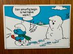 SMURF - ansichtkaart Dmurf/ Sneeuwpop - uitgegeven door BP, Verzamelen, Ophalen of Verzenden