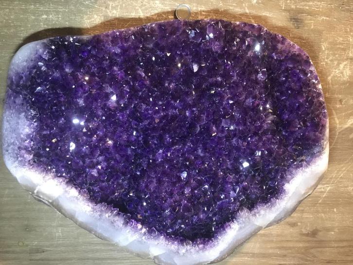 Amethist cluster (63) 23,3 kg, 53x40x10 cm diep paars, Verzamelen, Mineralen en Fossielen, Mineraal, Ophalen of Verzenden