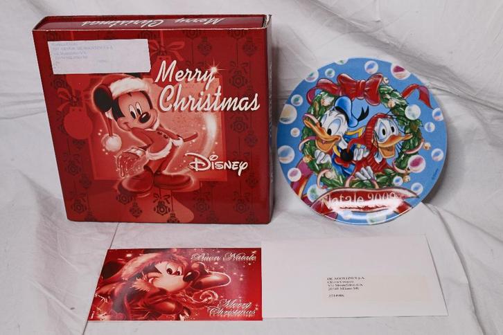 Disney Donald Duck Natale 2002 bord plate porselein Kerst, Verzamelen, Disney, Nieuw, Servies, Donald Duck, Ophalen of Verzenden