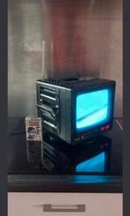 VINTAGE WERKEND CASSETTE WEKKERRADIO TV PHILIPS TYPE9 TC2100, Ophalen of Verzenden, Gebruikt, 40 tot 60 cm, Philips