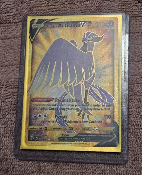 Pokemon Kaart Galarian Articuno Gold Nieuw!, Hobby en Vrije tijd, Verzamelkaartspellen | Pokémon, Nieuw, Losse kaart, Ophalen of Verzenden