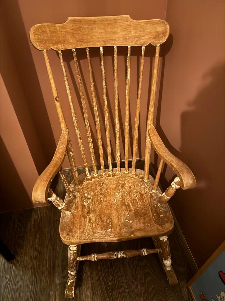 Houten Schommelstoel - Vintage Charme, Antiek en Kunst, Antiek | Meubels | Stoelen en Banken, Ophalen