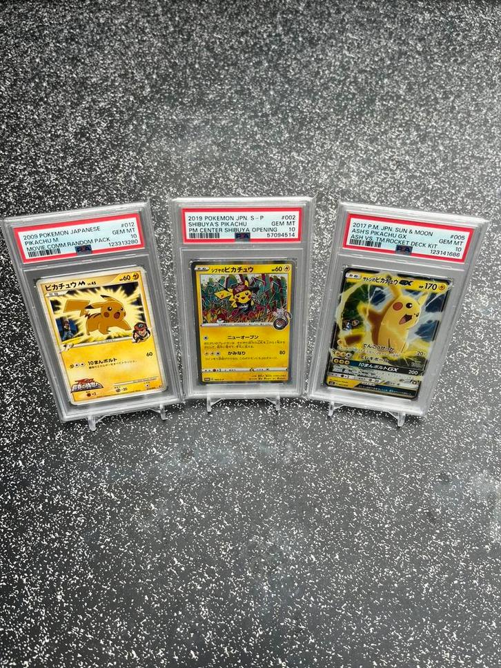 ‼️Pokemon Pikachu & Mew PSA10 kaarten‼️, Hobby en Vrije tijd, Verzamelkaartspellen | Pokémon, Nieuw, Meerdere kaarten, Foil, Ophalen of Verzenden