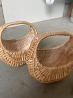 2 rieten mandjes, Ophalen of Verzenden, Zo goed als nieuw, Rechthoekig, Riet