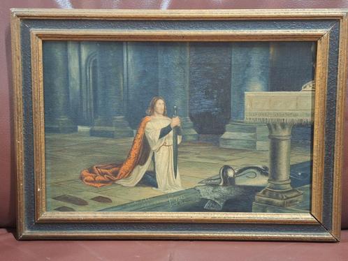 Olieverfschilderij Ridder - Justa Pettit 1915, Antiek en Kunst, Kunst | Schilderijen | Klassiek, Ophalen of Verzenden