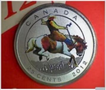 Canada - 25-cent Coloured Coin and Stamp Set 2012 beschikbaar voor biedingen