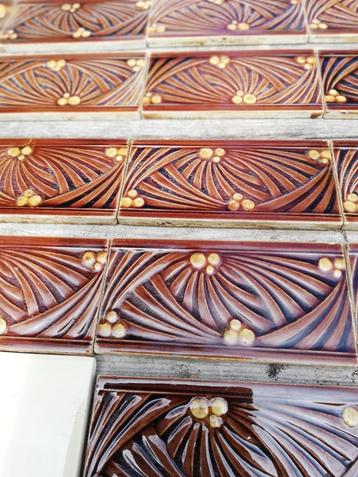 270 cm lang sierlijke art nouveau randtegels warme kleuren beschikbaar voor biedingen