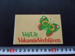 sticker vrij uit vakantieverblijven, Ophalen, Zo goed als nieuw