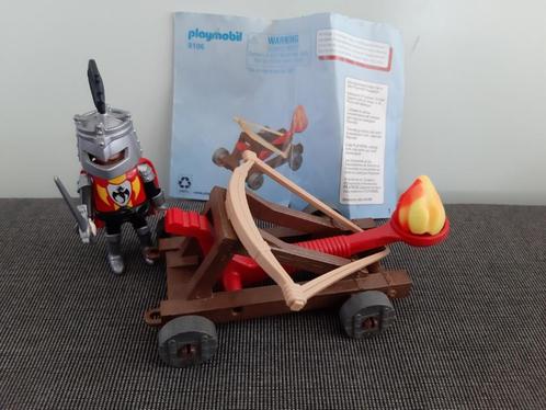 Playmobil 9106 knight/ridder met katapult in meeneemkoffer, Kinderen en Baby's, Speelgoed | Playmobil, Gebruikt, Complete set