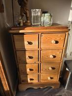 Massief houten ladekastje 90 cm hoog – 8 lades, Huis en Inrichting, Kasten | Ladekasten, Ophalen, Gebruikt, 5 laden of meer, 50 tot 100 cm
