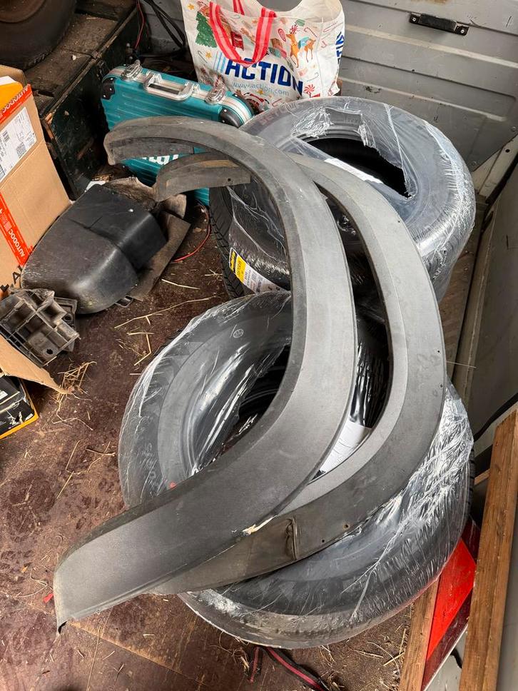 Spatbordverbreders VW LT & Mercedes Sprinter Achter, Auto-onderdelen, Carrosserie en Plaatwerk, Spatbord, Volkswagen, Achter, Gebruikt