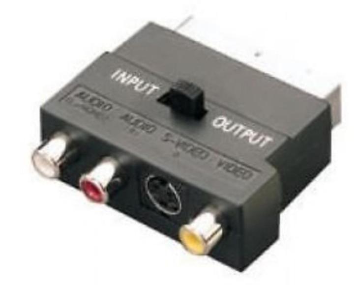 Scart 3x rca /tulp en S-video adapter voor Nintendo GameCube, Spelcomputers en Games, Spelcomputers | Nintendo Switch, Zo goed als nieuw