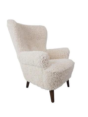 Artifort oorfauteuil grote zetel teddy pluche armchair crème beschikbaar voor biedingen